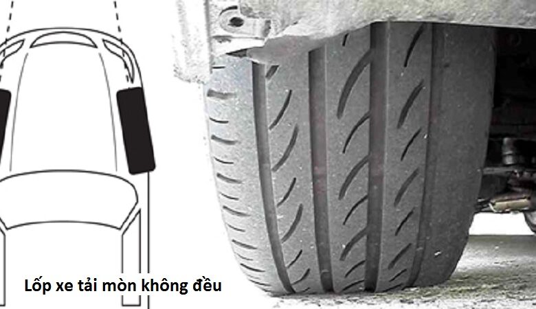 Lốp xe tải mòn không đều
